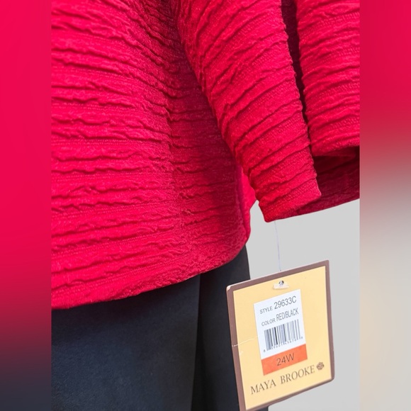 Maya Brooke Black and Red Maxi Dress with Red Blazer - Picture 10 of 12